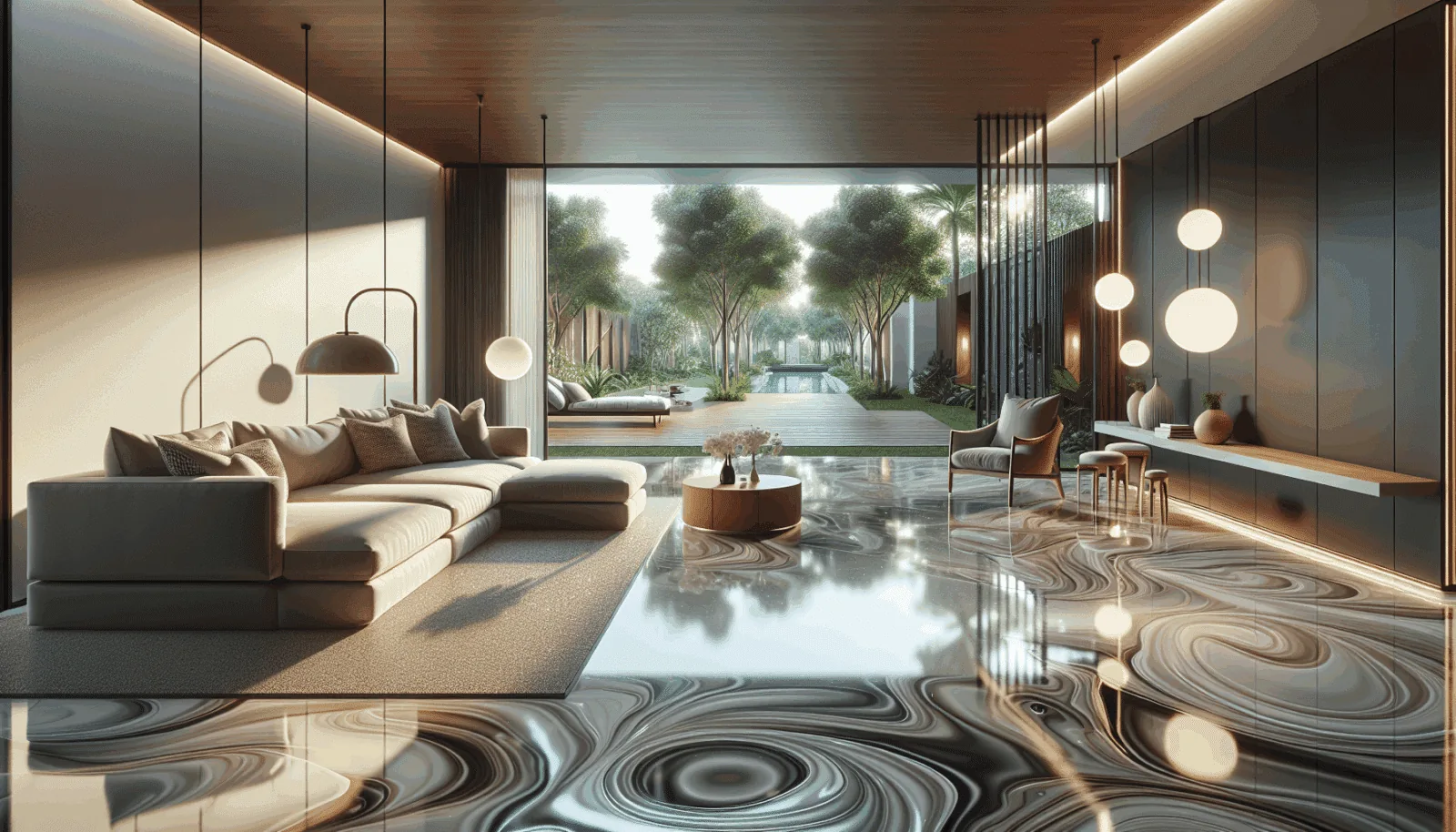 Epoxy Flooring Ideas for Your Living Room illustration