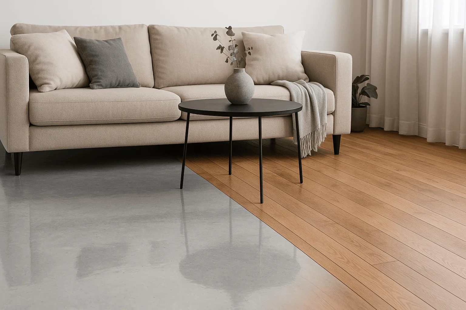 Epoxy vs Traditional Flooring: Which is Best for Your Living Room? illustration