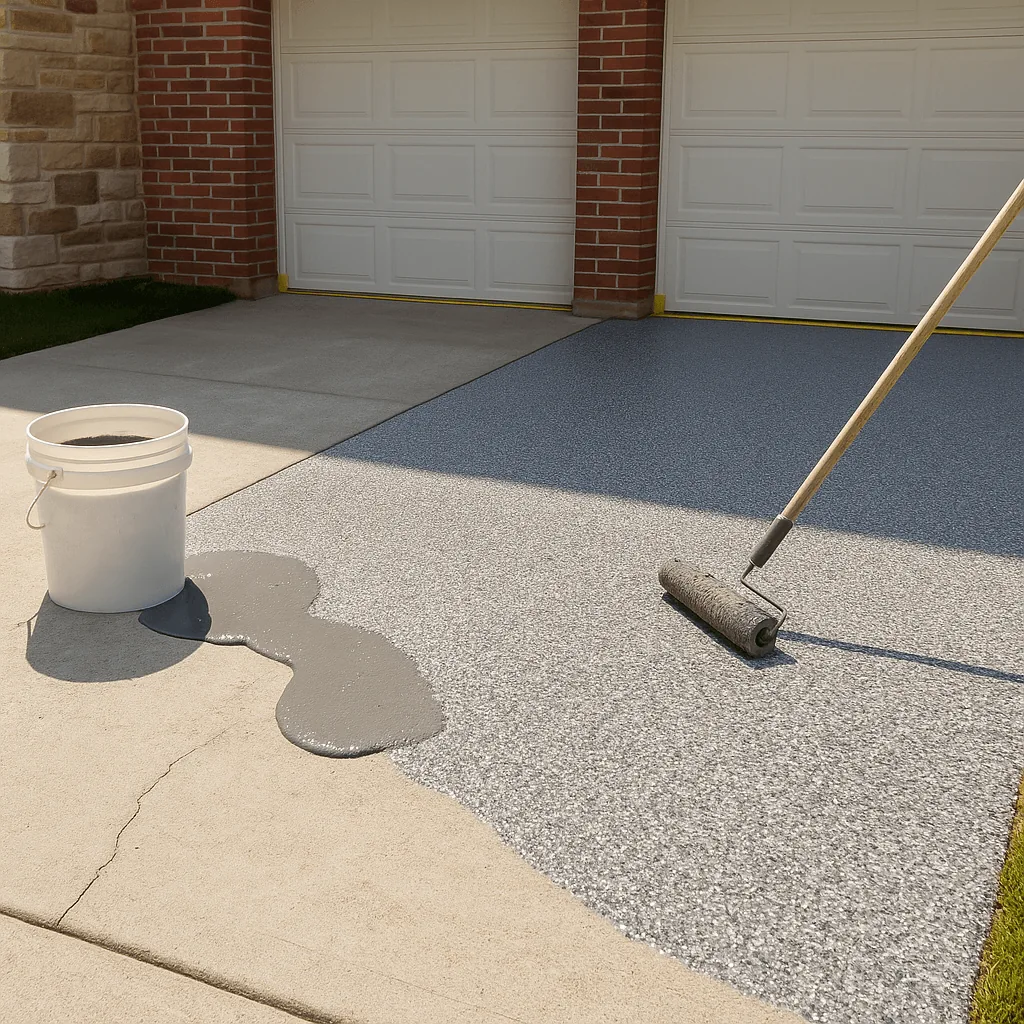 Step-by-Step Guide to Applying Epoxy Coating on Driveways illustration