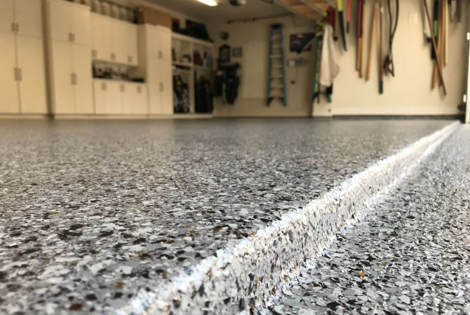Decorative garage floor coating
