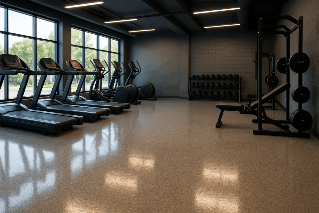 Read more about the article Durability Meets Style: Epoxy Floors for Fitness Centers