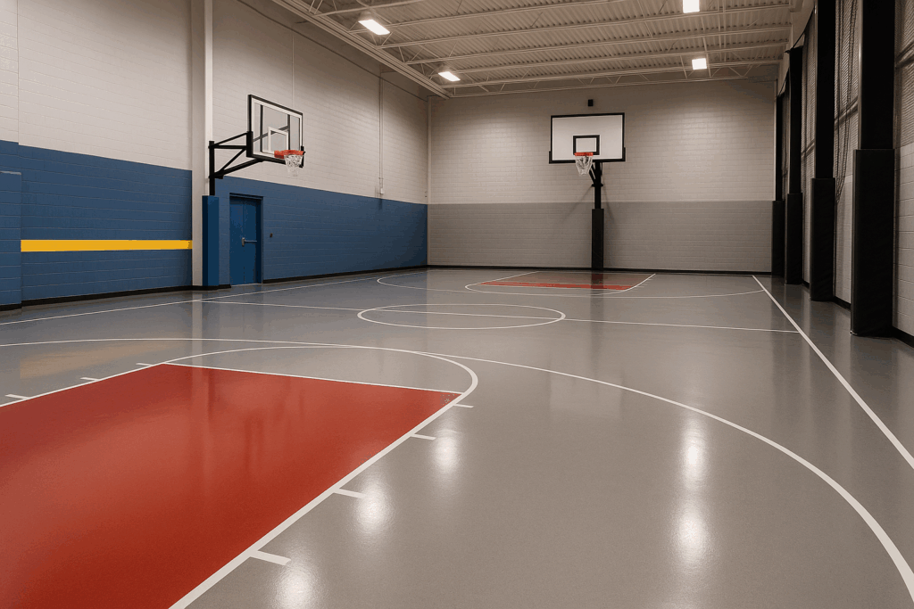 Read more about the article How Epoxy Floor Coatings Can Elevate Your Sports Facility