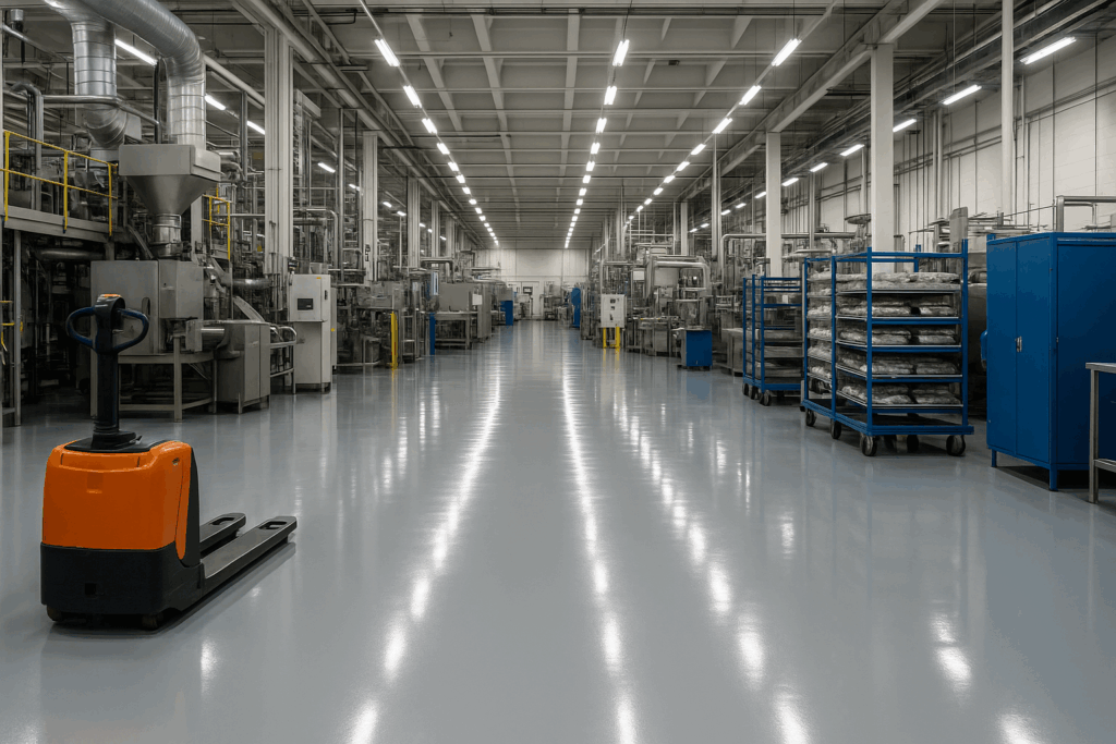 Read more about the article Streamlining Operations: How Epoxy Floors Benefit Your Factory’s Efficiency