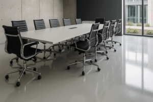 Read more about the article How Epoxy Flooring Enhances Conference Room Aesthetics